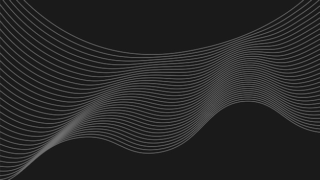 Fondo de línea ondulada abstracta onda de sonido dinámica patrón ondulado diseño de patrón de arte de línea elegante