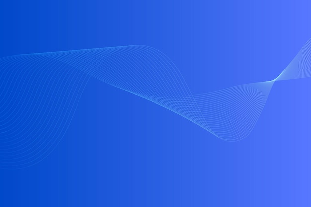 Fondo de línea ondulada curva degradado azul abstracto moderno