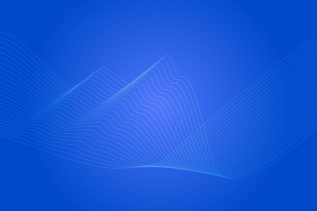 Fondo de línea ondulada curva degradado azul abstracto moderno