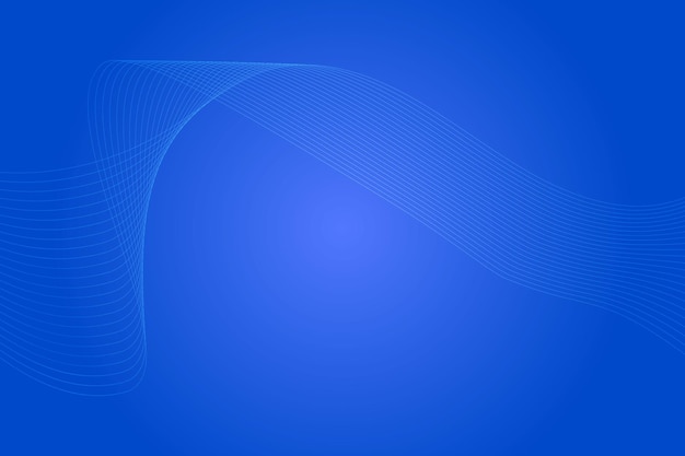 Fondo de línea ondulada curva degradado azul abstracto moderno
