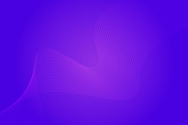 Fondo de línea ondulada curva degradado azul púrpura abstracto moderno