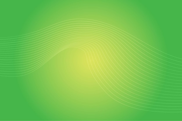 Fondo de línea ondulada curva degradado verde amarillo abstracto moderno