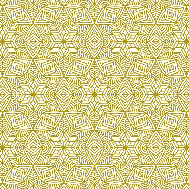 fondo de línea de patrón de oro de mandala étnico moderno