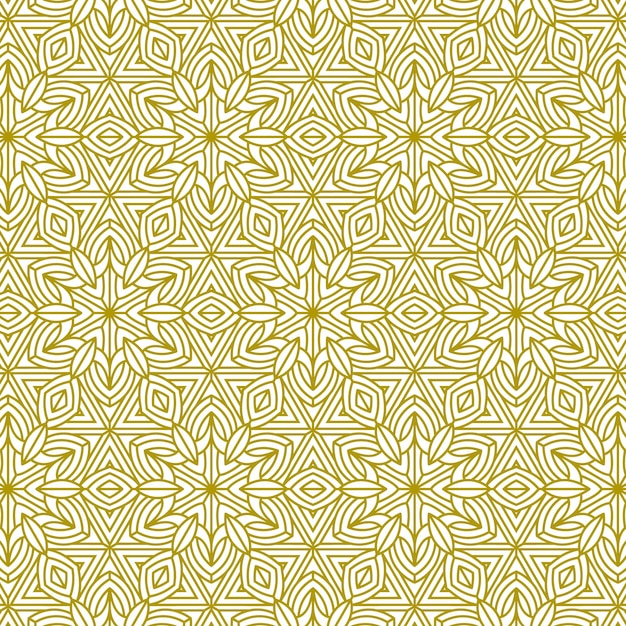 fondo de línea de patrón de oro de mandala étnico moderno