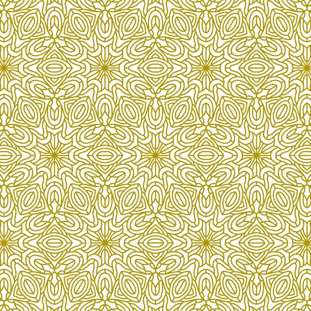 fondo de línea de patrón de oro de mandala étnico moderno