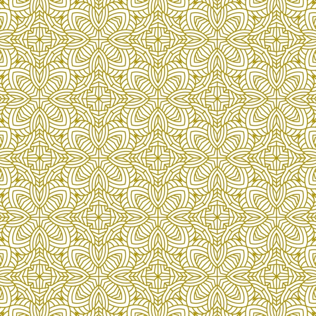 fondo de línea de patrón de oro de mandala étnico moderno