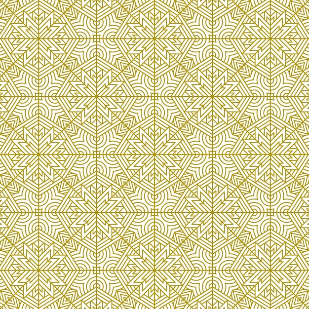 fondo de línea de patrón de oro de mandala étnico moderno