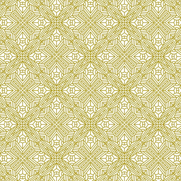 fondo de línea de patrón de oro de mandala étnico moderno