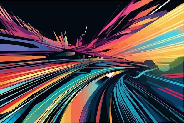 Fondo de línea de velocidad de vector de anime Ilustración de anime