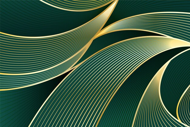 Fondo lineal dorado con gradiente