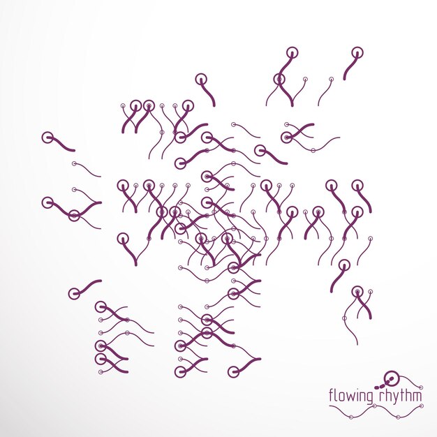 Fondo de líneas abstractas, papel tapiz vectorial de tecnología de ingeniería. Ilustración gráfica de arte.