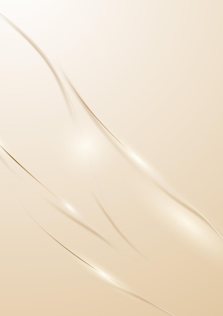 Fondo de líneas doradas abstractas con ilustración vectorial dorada de lujo