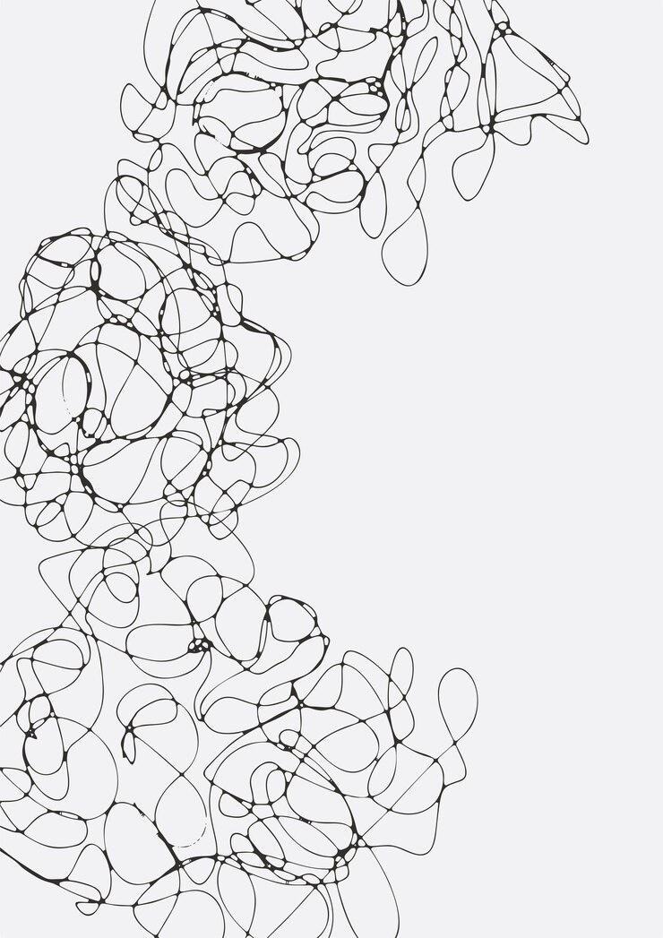 Vector el fondo de las líneas de garabateo de dibujos abstractos