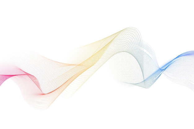 fondo de líneas de onda de flujo abstracto fondo de tecnología y ciencia temática futurista