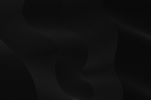 Fondo de líneas de onda de plata negra