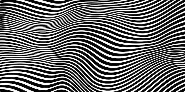 fondo de líneas onduladas abstractas en blanco y negro