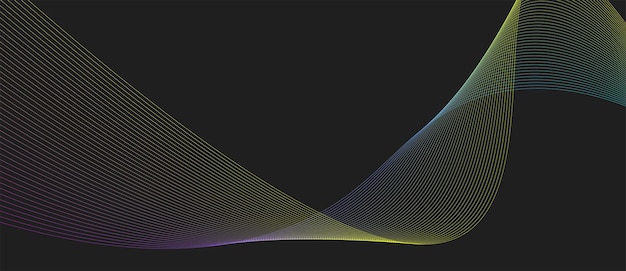 Fondo de líneas onduladas abstractas y coloridas