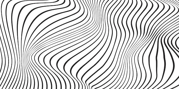fondo de líneas onduladas abstractas negras y blancas