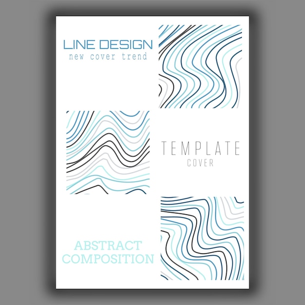 Fondo de líneas onduladas plantilla abstracta para la portada interior pancartas carteles volantes la idea de embalaje del producto impresión y creatividad de diseño