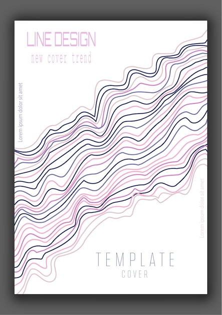 Fondo de líneas onduladas plantilla abstracta para la portada interior pancartas carteles volantes la idea de embalaje del producto impresión y creatividad de diseño