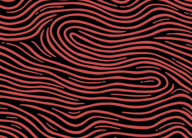 Fondo de líneas onduladas simples dinámicas de moda Doodle abstracto patrón contemporáneo estético moderno
