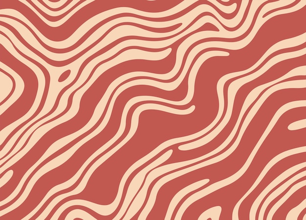 Fondo de líneas onduladas simples dinámicas de moda Doodle abstracto patrón contemporáneo estético moderno