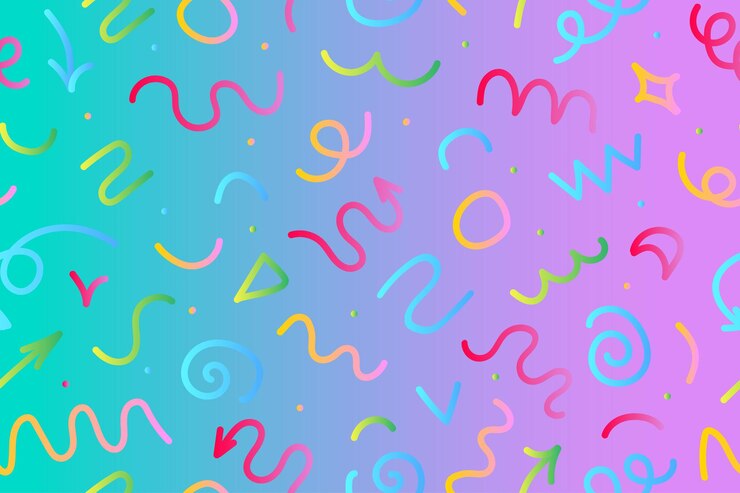 Vector fondo de líneas rectas y onduladas efectos visuales atractivos para el diseño gráfico suministros artísticos de papelería ilustración vectorial