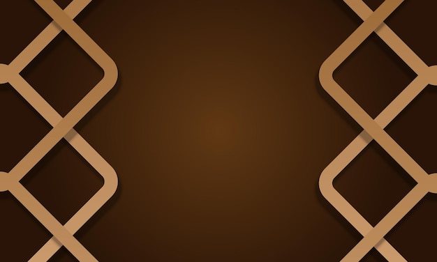 Fondo de líneas redondeadas marrón. Fondo abstracto. Ilustración vectorial.