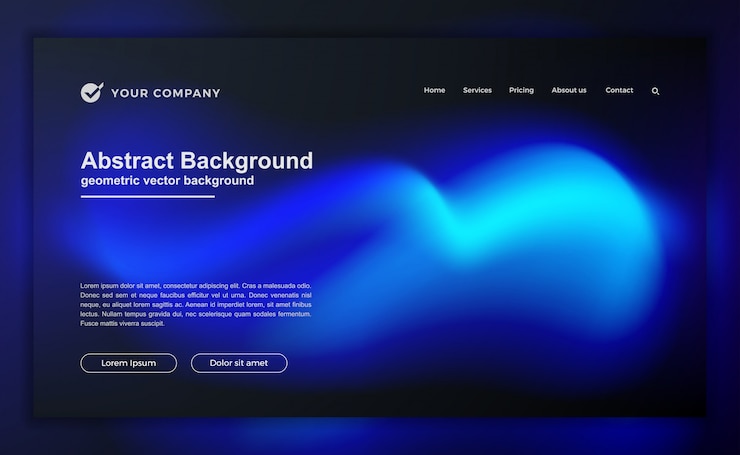 Vector fondo líquido abstracto de moda para tu landing page