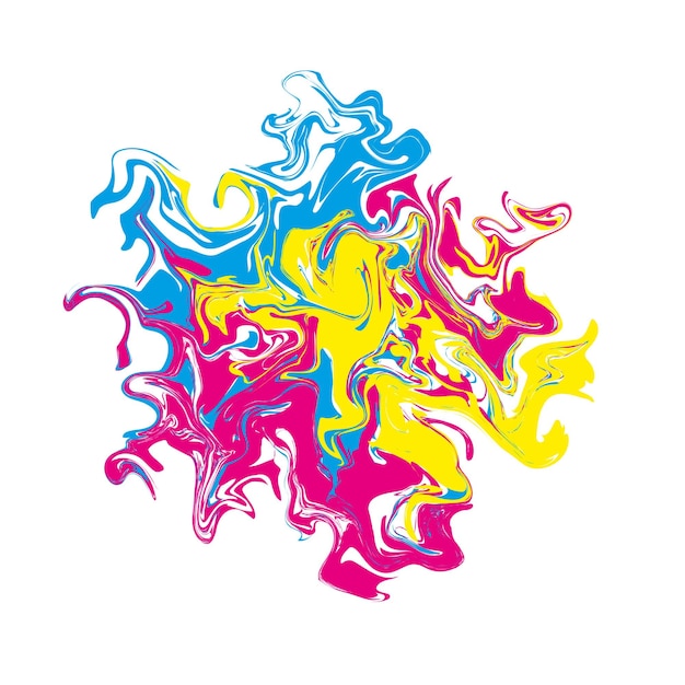 Vector fondo líquido colorido abstracto en blanco