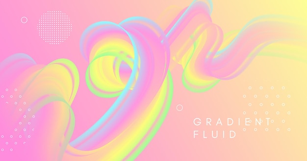 Fondo líquido degradado con forma de fluido de onda de neón