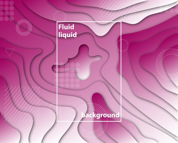 Fondo líquido fluido con formas abstractas de degradado Vector Premium