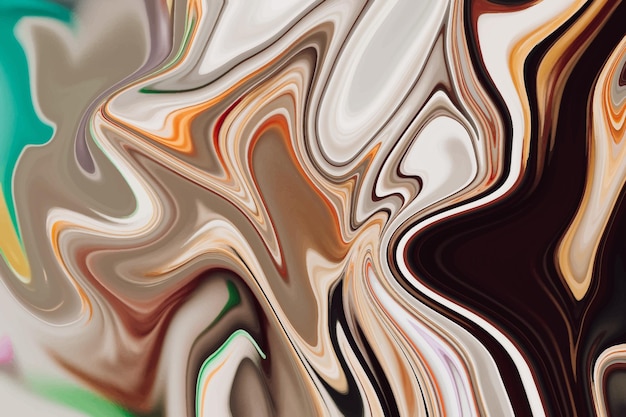Fondo líquido metálico fluido de mármol colorido abstracto
