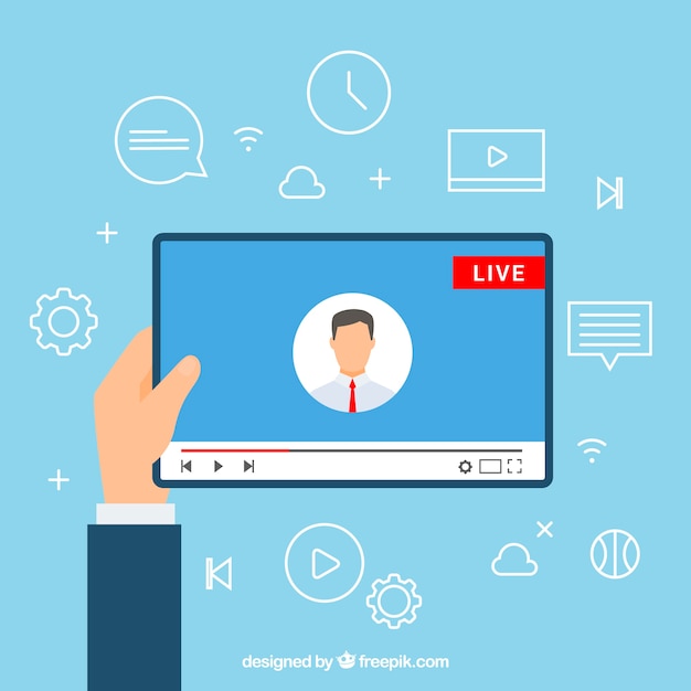 Vector fondo de live streaming