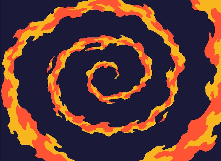 Vector fondo de llamas de cómics elemento de explosión de dibujos animados nube de boom y llamas humo y explosión elemento vectorial de efecto boom para el diseño de juegos