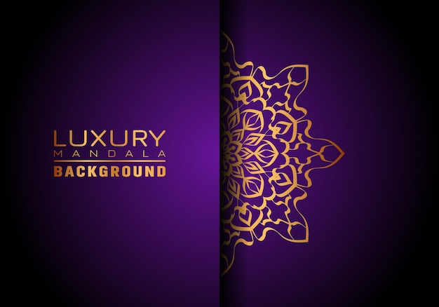 Fondo de logotipo de mandala ornamental de lujo, estilo arabesco