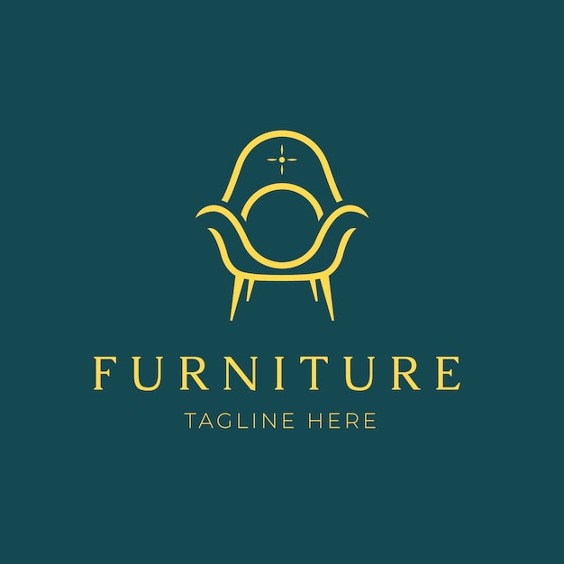 Fondo de logotipo de muebles elegantes