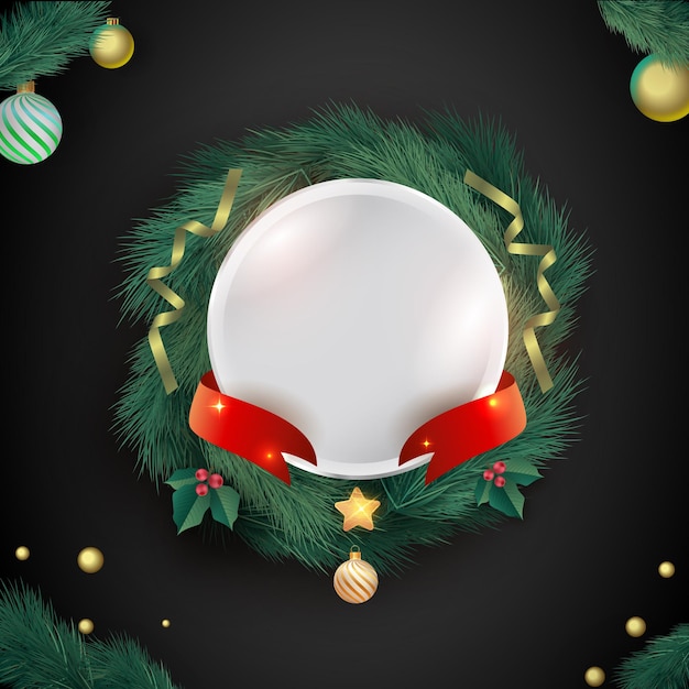 Vector fondo de logotipo de navidad social media post