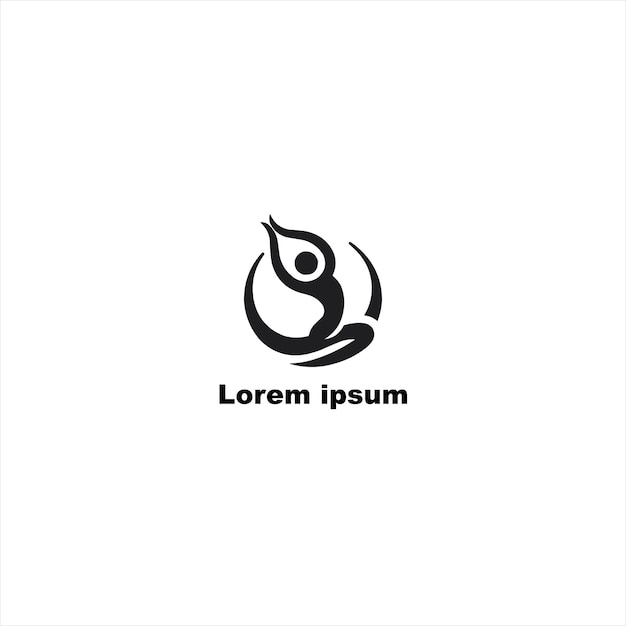 un fondo de logotipo de yoga con flor de loto en estilo de línea