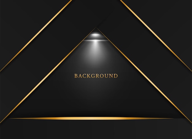 Fondo de luces brillantes negras y doradas