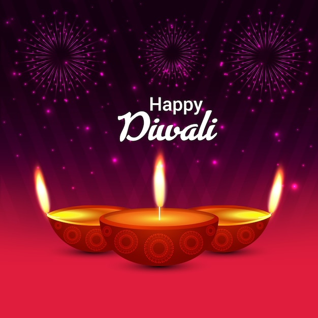 Vector fondo con luces para diwali