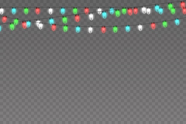 Fondo de luces de Navidad brillante