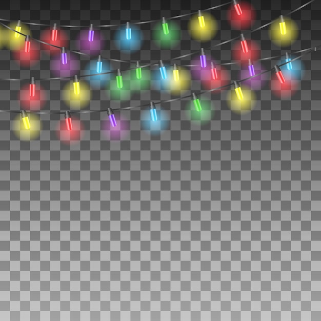 Vector fondo con luces navideñas