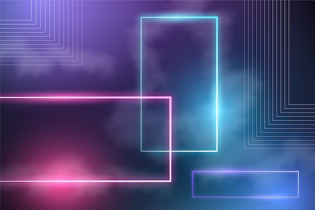 Fondo de luces de neón abstractas