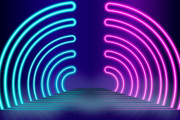 Fondo de luces de neón abstractas