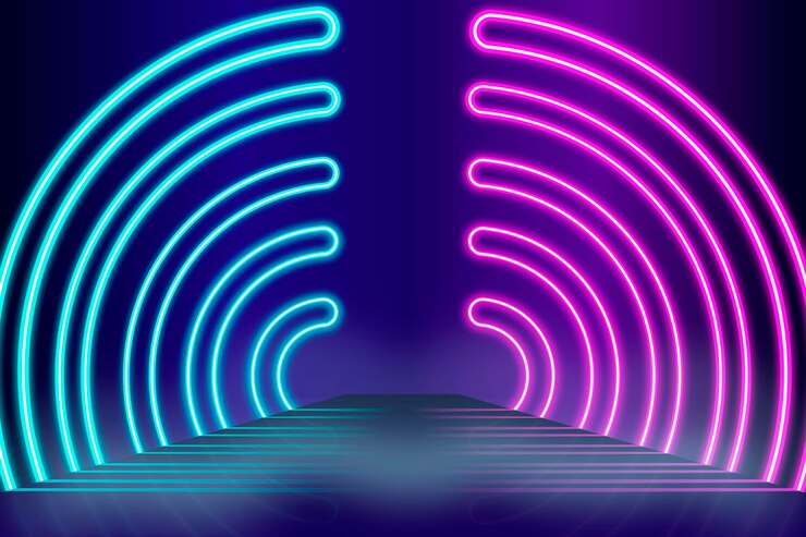 Vector fondo de luces de neón abstractas