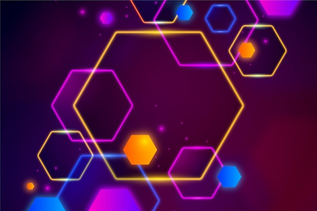 Fondo de luces de neón abstractas