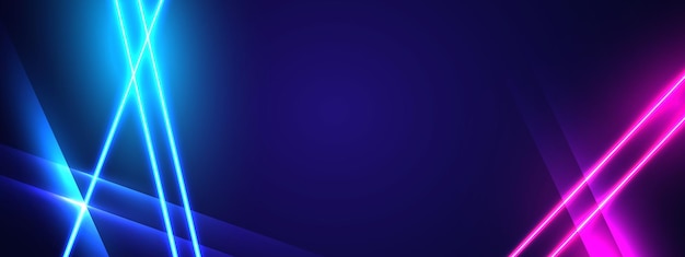 Fondo de luces de neón brillante