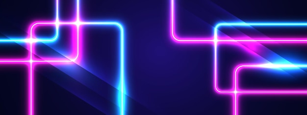Fondo de luces de neón brillante