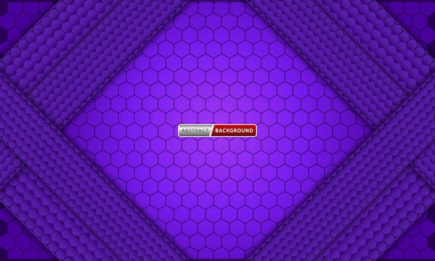 Fondo de lujo abstracto hexagonal púrpura